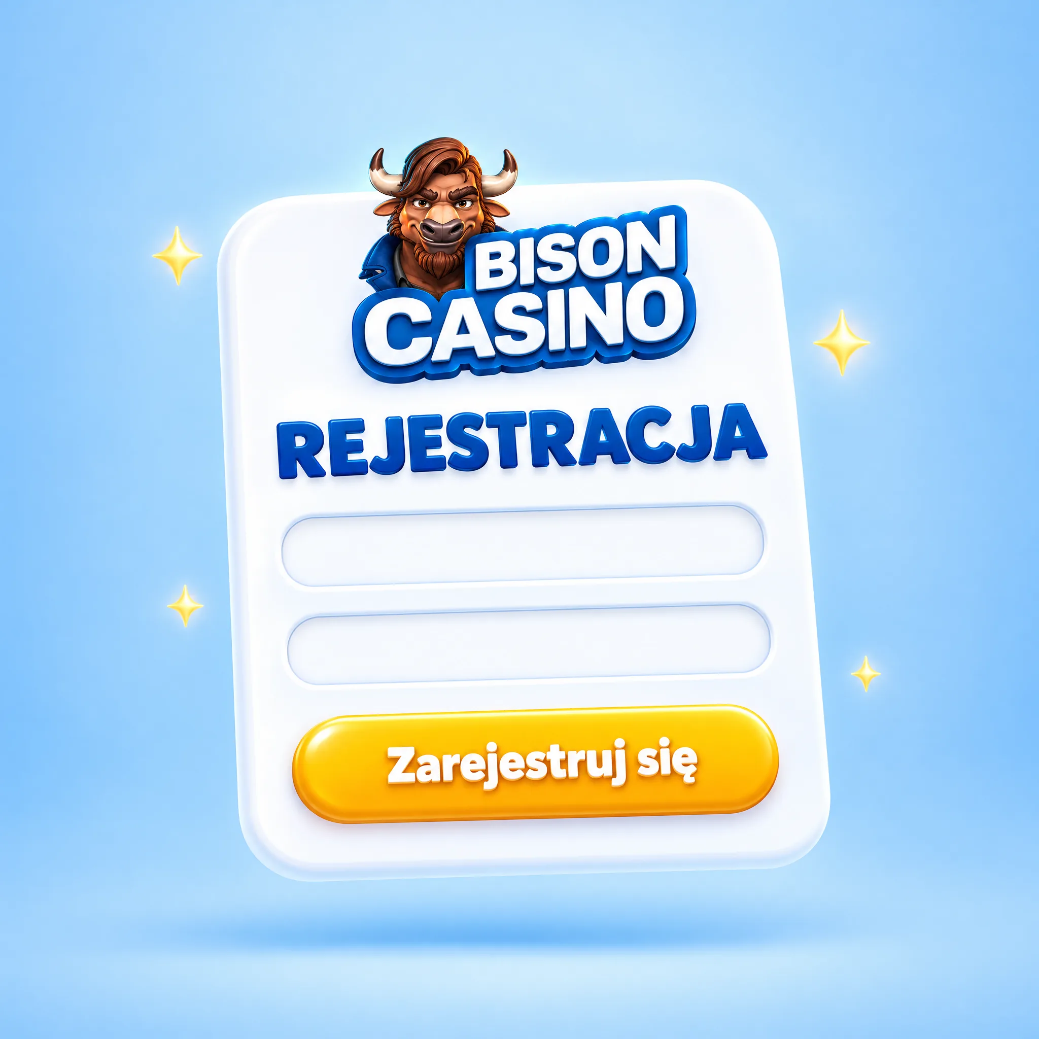 Ilustracja rejestracji konta w Bison Casino